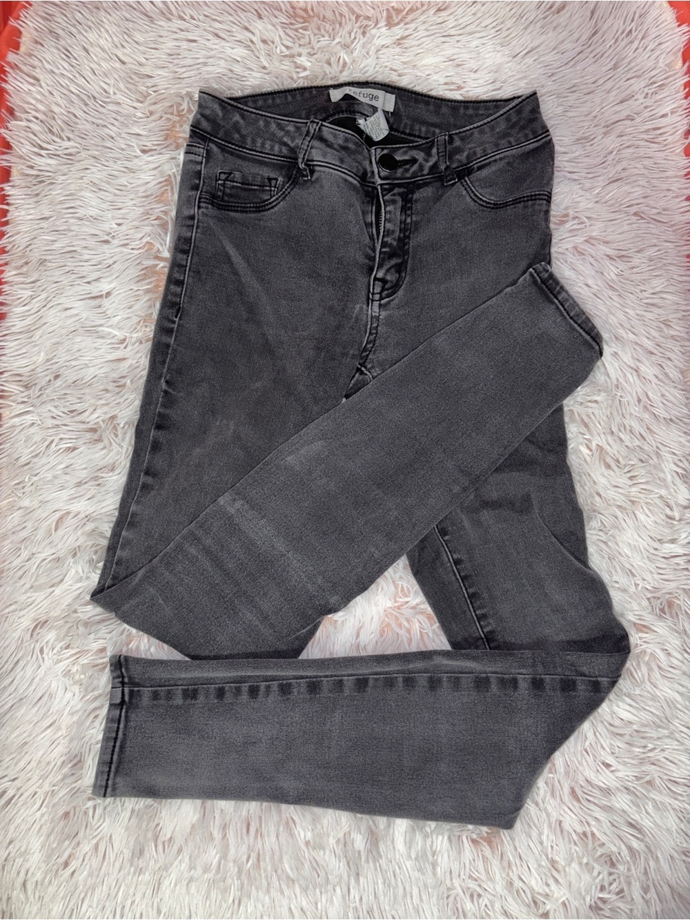 refuge Washed Black Skinny Jeans